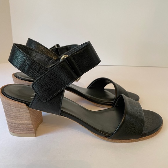 Stuart Weitzman Broadband Nero Sport Calf sandal Leather 9.5M - Picture 4 of 15